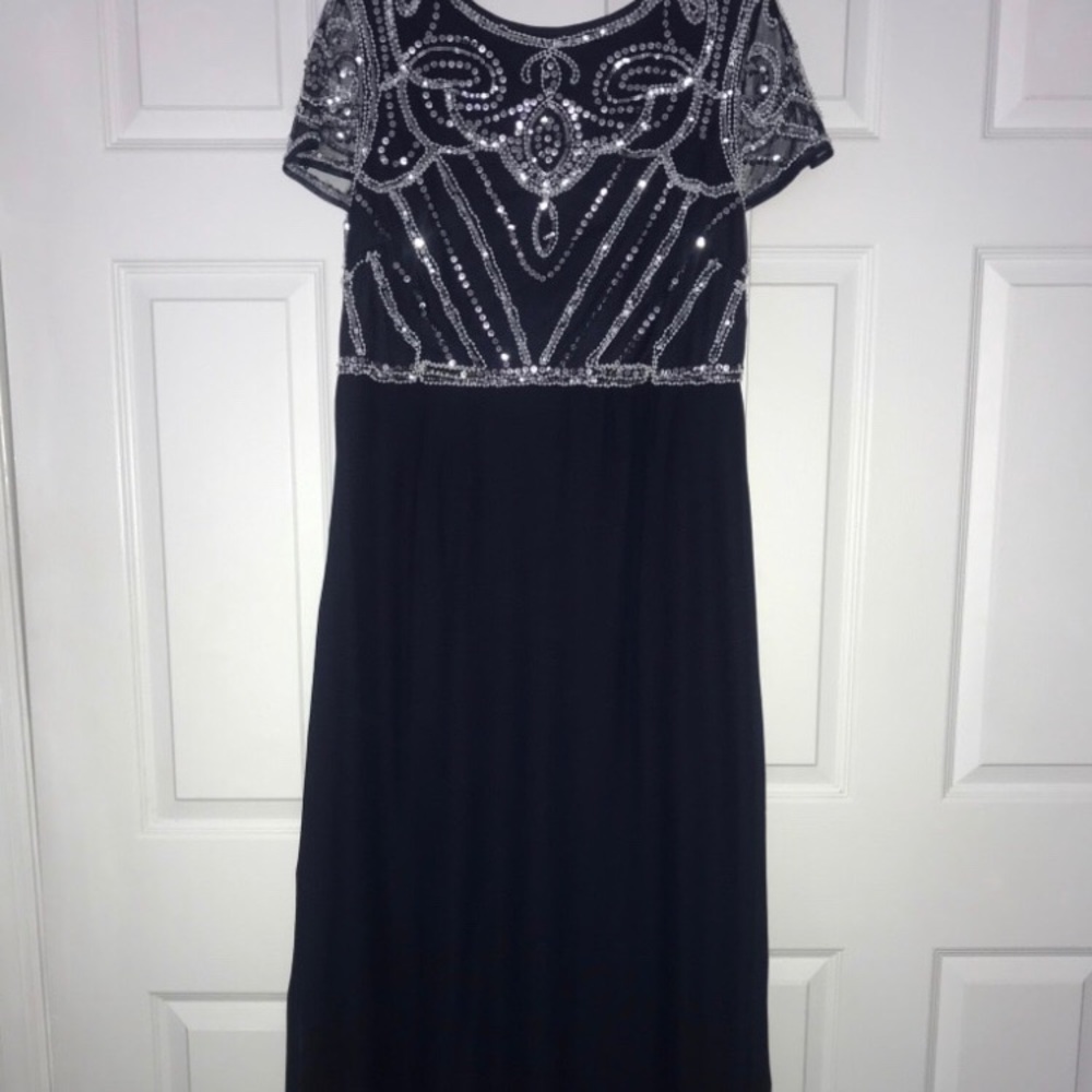 A- like crewneck navy blue dress size 16